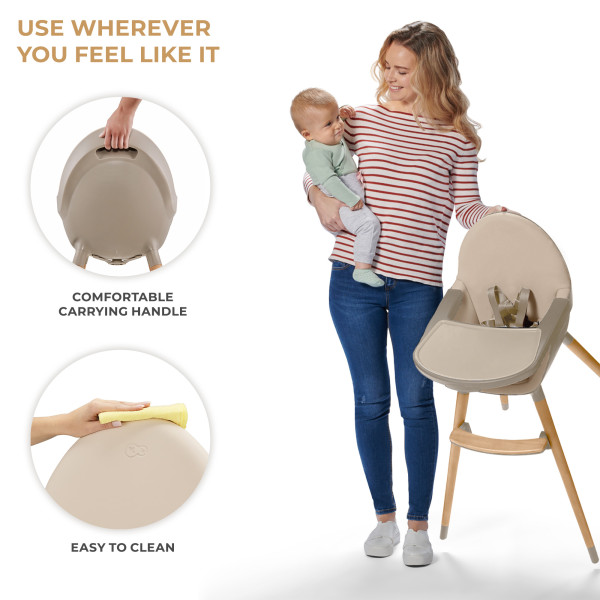 Стульчик для кормления 2 в 1 Kinderkraft Fini 2 Beige (KHFINI02BEG0000)