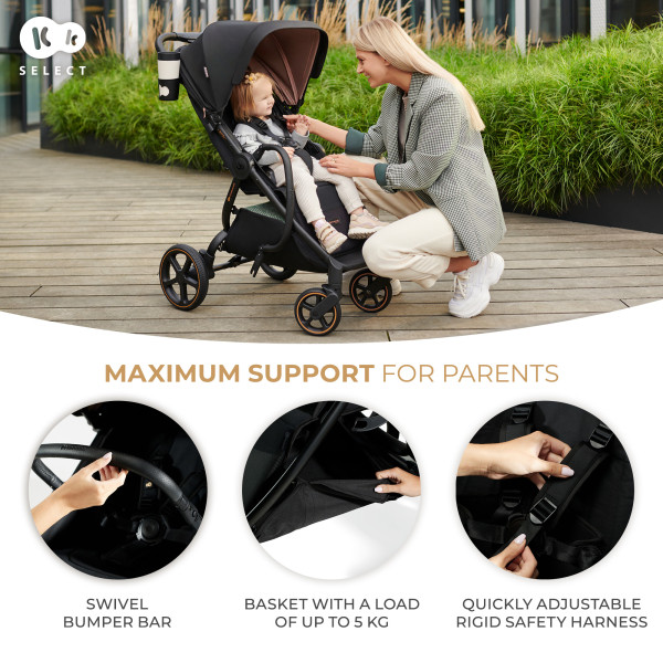 Прогулочная коляска Kinderkraft Mitzy Ink Black (KSMITZ00BLK0000)