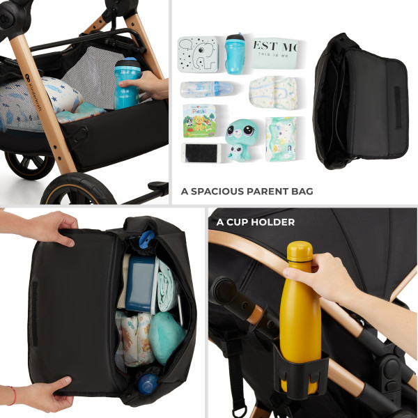 Универсальная коляска 3 в 1 Kinderkraft Esme Pure Black (KSESME00BLK3000)