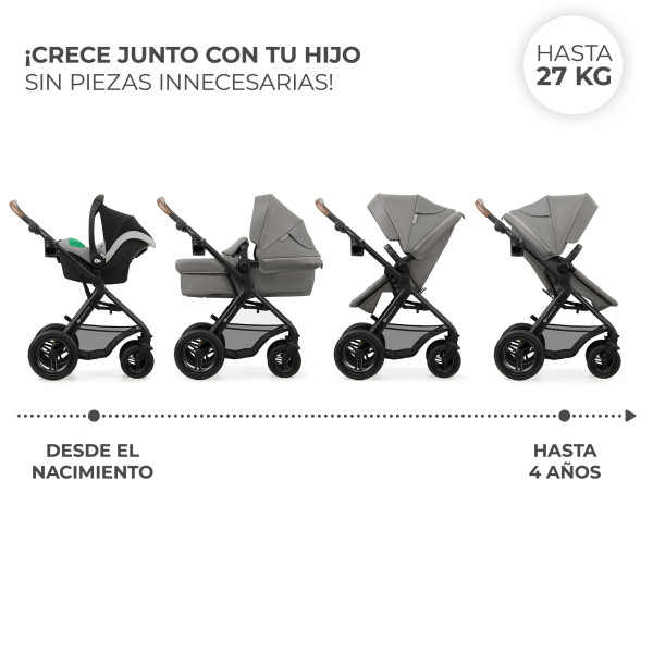 Универсальная коляска 3 в 1 Kinderkraft Moov 2 Air Light Gray (KSMOOV02LGR3000)