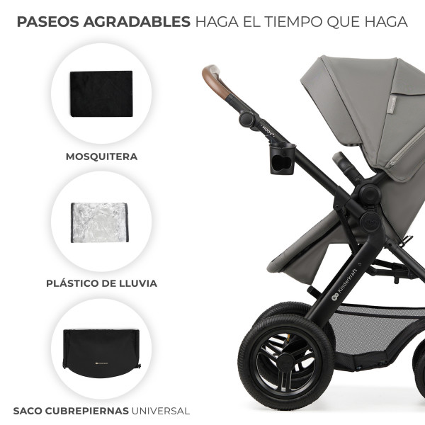 Универсальная коляска 3 в 1 Kinderkraft Moov 2 Air Light Gray (KSMOOV02LGR3000)