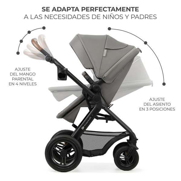 Универсальная коляска 3 в 1 Kinderkraft Moov 2 Air Light Gray (KSMOOV02LGR3000)