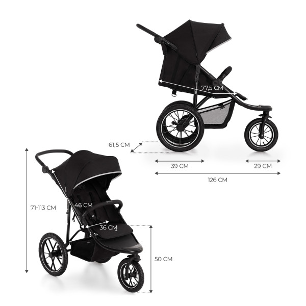 Прогулочная коляска Kinderkraft Helsi 2 Black (KSHELS02BLK0000)