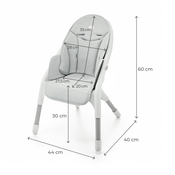 Стульчик для кормления Kinderkraft Dinnly Grey (KHDINN00LGR0000)
