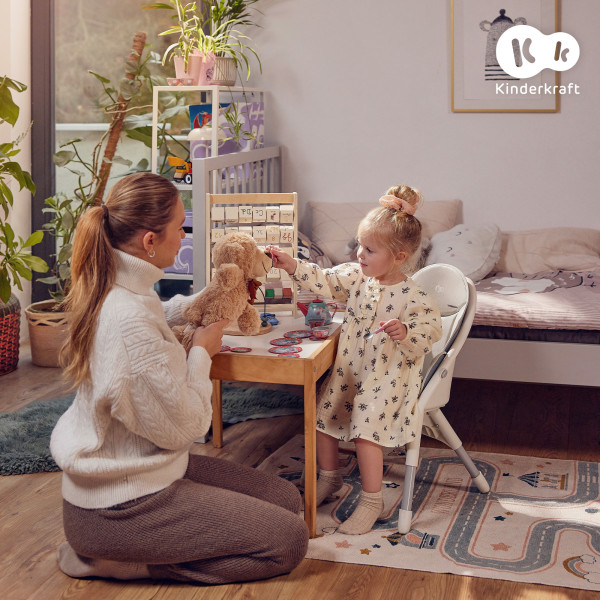 Стульчик для кормления Kinderkraft Dinnly Grey (KHDINN00LGR0000)