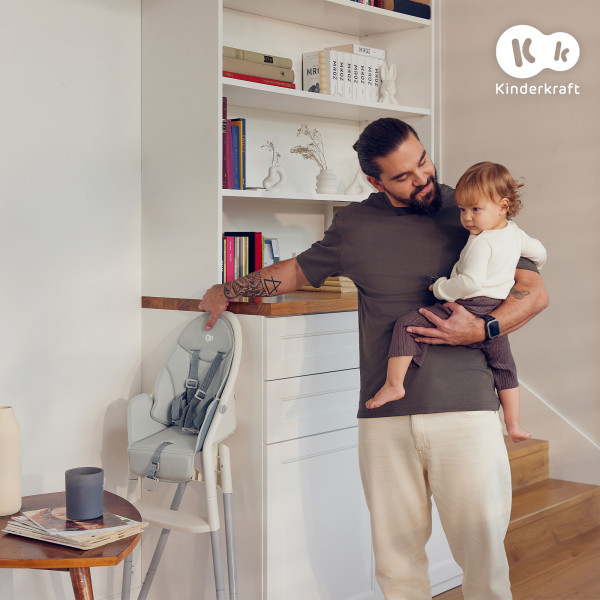 Стульчик для кормления Kinderkraft Dinnly Grey (KHDINN00LGR0000)