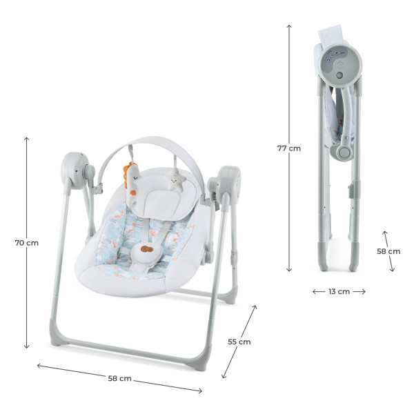 Кресло-качалка Kinderkraft Swingee Grey (KBSWIN00GRY0000)