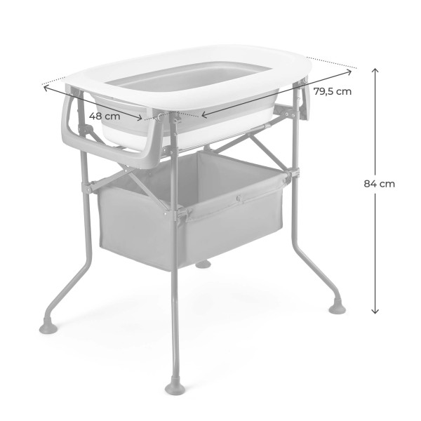 Столик для пеленания с ванночкой Kinderkraft Bubbly Grey (KABUBB00GRY0000)