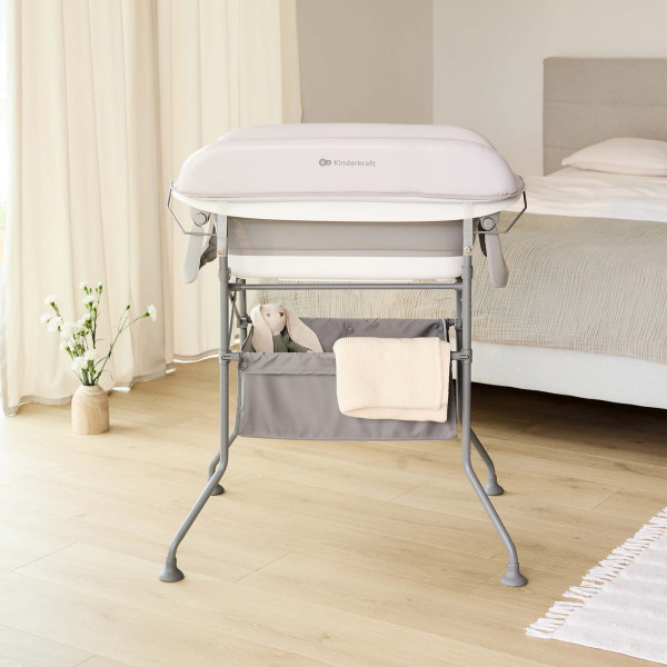 Столик для пеленания с ванночкой Kinderkraft Bubbly Grey (KABUBB00GRY0000)