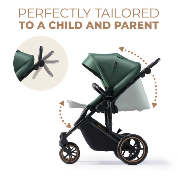 Универсальная коляска 2 в 1 Kinderkraft Prime 2 Dark Green (KSPRIM02GRE2000)