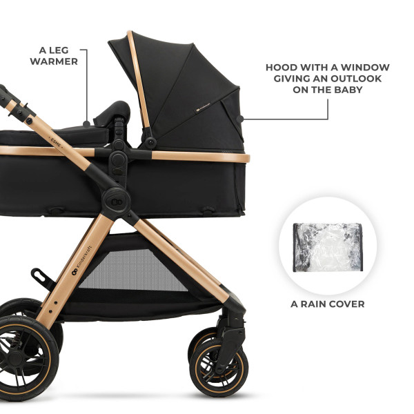 Универсальная коляска 3 в 1 Kinderkraft Esme Pro Pure Black (KSESME00BLK300N)