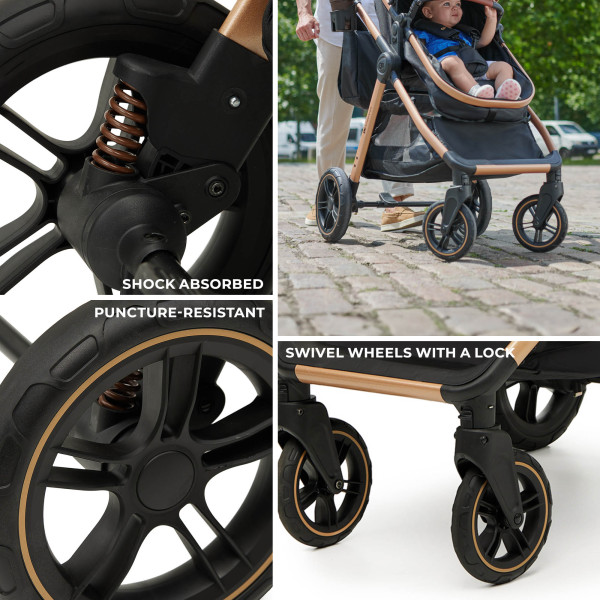 Универсальная коляска 3 в 1 Kinderkraft Esme Pro Pure Black (KSESME00BLK300N)
