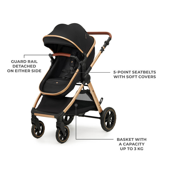 Универсальная коляска 3 в 1 Kinderkraft Esme Pro Pure Black (KSESME00BLK300N)