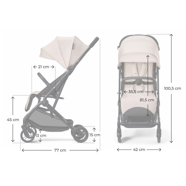 Прогулочная коляска Kinderkraft Indy 3 Misty Beige (KSINDY03BEG0000)