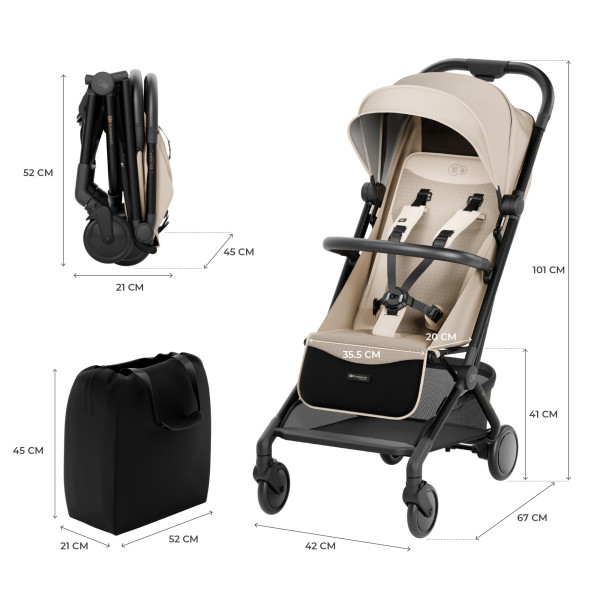 Прогулочная коляска Kinderkraft Pilot 2 Beige (KSPILO02BEG0000)