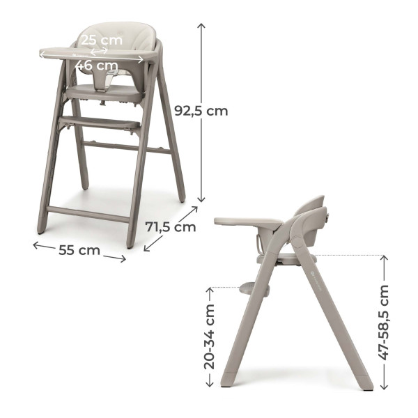Стульчик для кормления Kinderkraft Tino Beige (KHTINO00BEG0000)