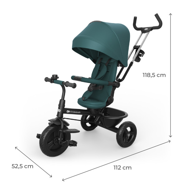 Трехколесный велосипед Kinderkraft Aston 2 Plus Green (KRASTO02GREPL00)
