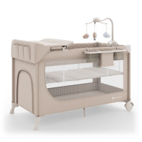 Кровать-манеж з пеленатором Kinderkraft Leody Up Beige (KCLEODUPBEG00AC)