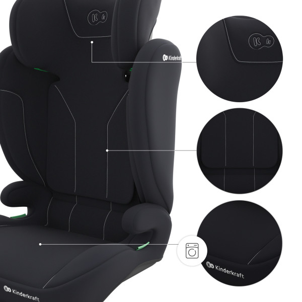 Автокресло Kinderkraft i-Spark 2 Plus i-Size Black (KCISPA02BLKPL00)