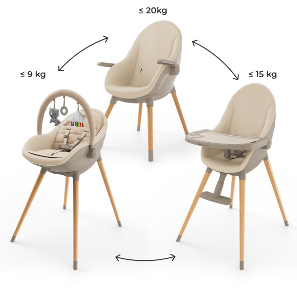 Стульчик для кормления 2 в 1 Kinderkraft Fini Up Beige