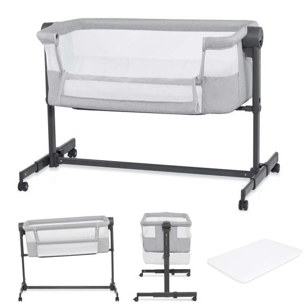 Приставная кроватка-люлька Kinderkraft Nestee Up 2 Light Grey (KLNEE002LGR0000)
