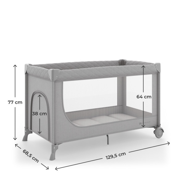 Кровать-манеж Kinderkraft Leody Up Grey (KCLEODUPGRY0000)