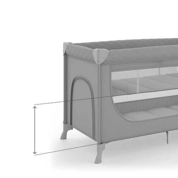 Кровать-манеж с пеленатором Kinderkraft Leody Up Grey (KCLEODUPGRY00AC)
