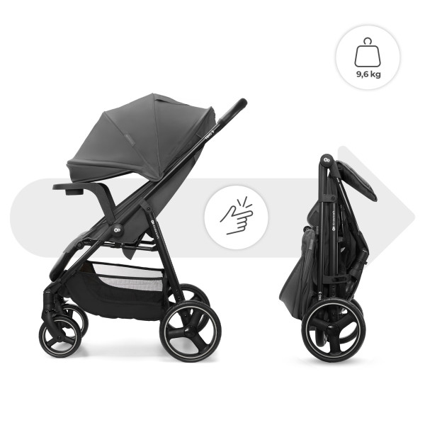 Прогулочная коляска Kinderkraft Trig 3 Tray Grey (KSTRIG03GRY000T)
