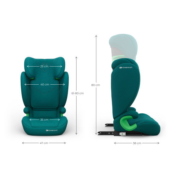 Автокресло Kinderkraft Junior Fix 2 Plus i-Size Green (KCJUFI20GREPL0N)