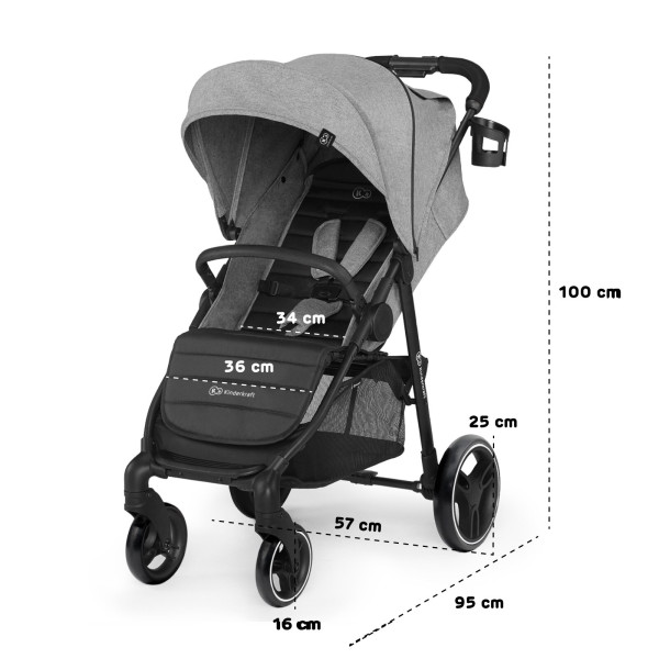 Прогулочная коляска Kinderkraft Grande City Black (KKWGCITBLK0000)