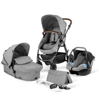 Универсальная коляска 3 в 1 Kinderkraft Moov Gray Melange.